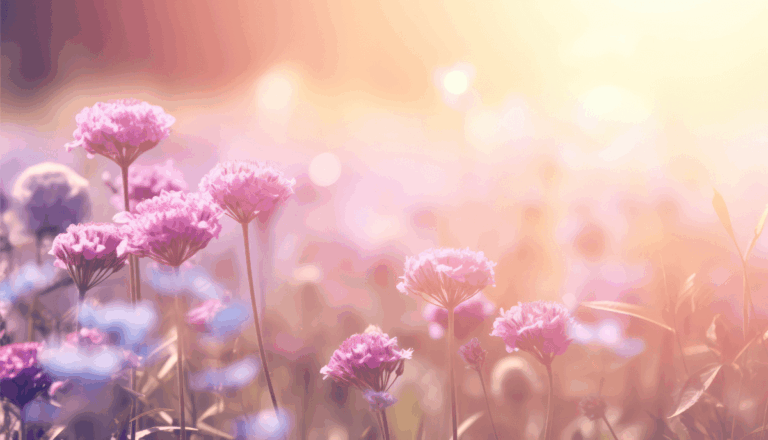 Tall pink flowers standing out in a sunny field — metaphor for follower growth and standing out on social media