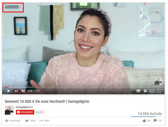 YouTuberin blendet durchgehend 'Dauerwerbevideo' ein