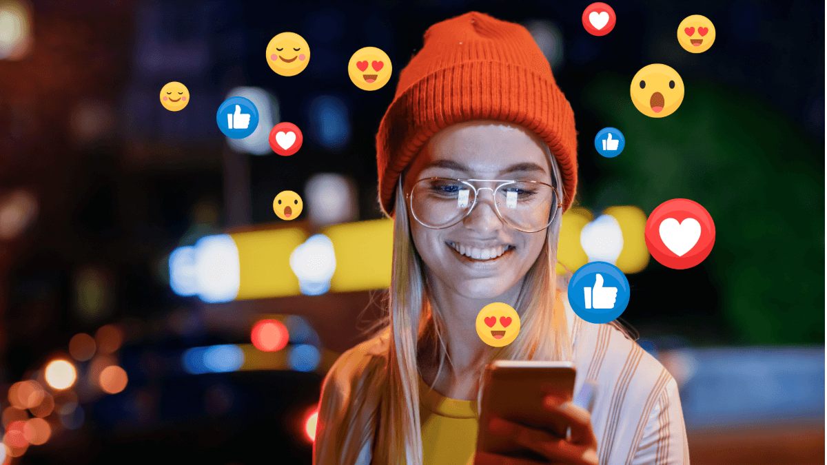 Smartphone notifications symbolising earned media value on social media