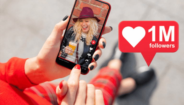 Smartphone showing influencer video and a 1 million followers pop‑up – fastest growing influencers 2017 hero image