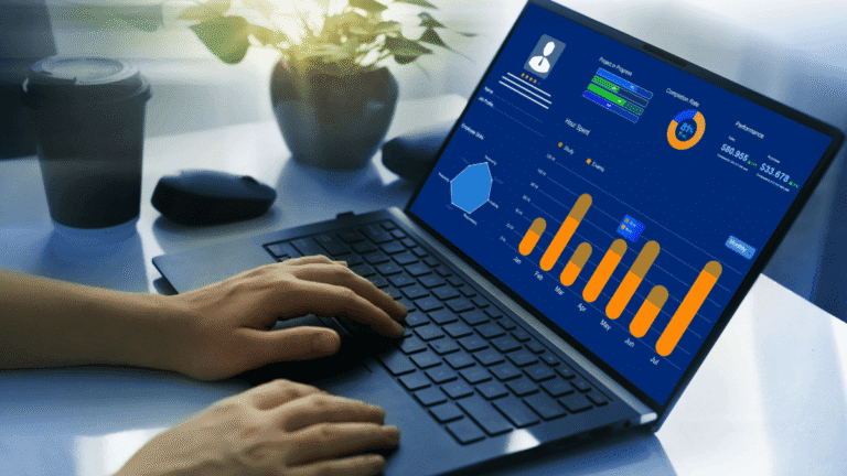 influencer profile analytics dashboard on laptop – growth charts and metrics 2025